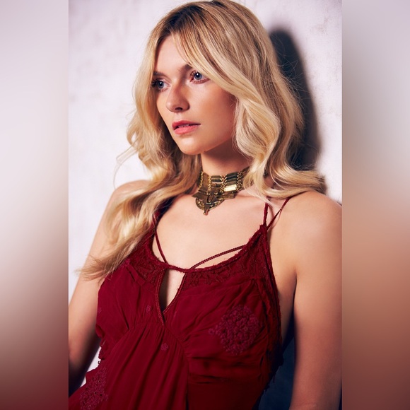 Free People Strappy Burgundy Dress - Picture 3 of 13